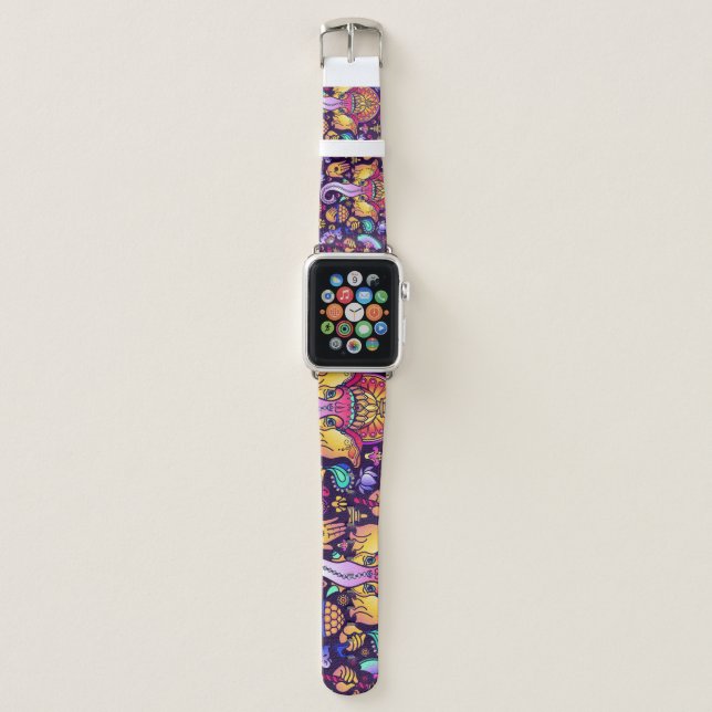 Ganesh Hindu God: Festive Seamless Apple Watch Band (Front)
