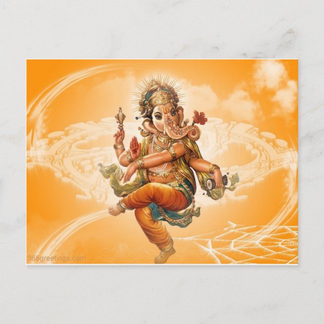 GANESH HINDU GOD POSTCARD (Front)