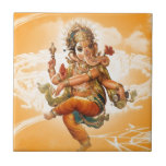 GANESH HINDU GOD TILE<br><div class="desc">GANESH HINDU GOD Hindu god of wisdom or prophecy; the god who removes obstacles.</div>