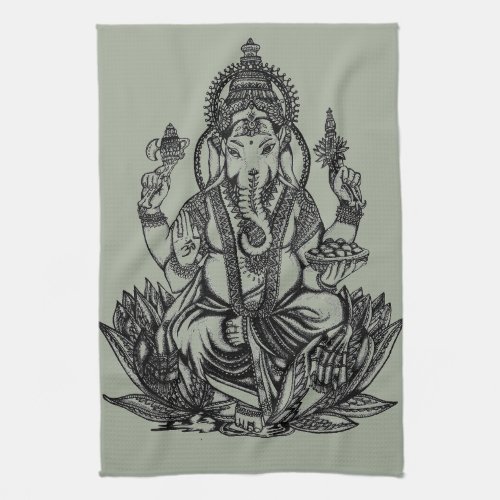 Ganesh Illustration Kitchen Towel