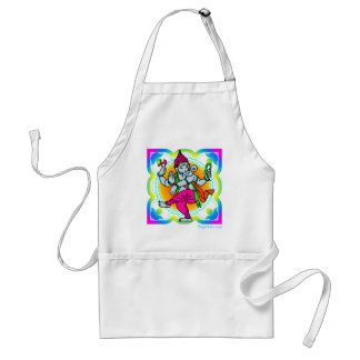 Ganesh in Rainbow colorful design Adult Apron