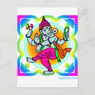 Ganesh in Rainbow colorful design Postcard