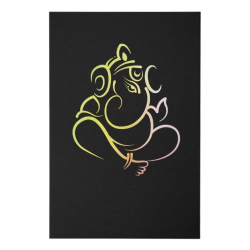 Ganesh Indian Elephant God Faux Canvas Print