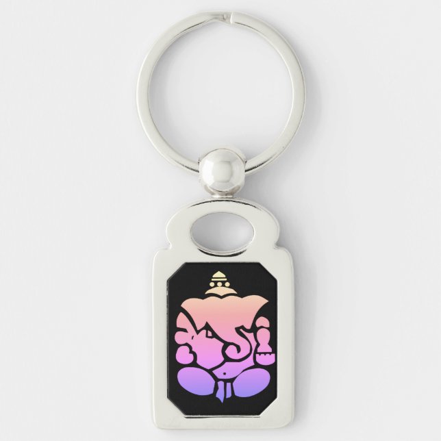 Ganesh Keychain - Hindu God Wealth Success Key (Front)