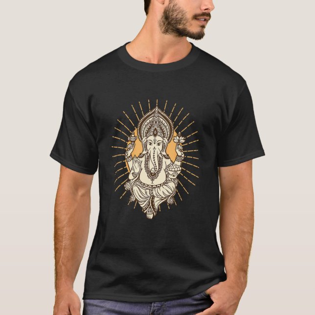 Ganesh Ohm Yoga Third Eye Isha Hindu Linga 1 T-Shirt (Front)