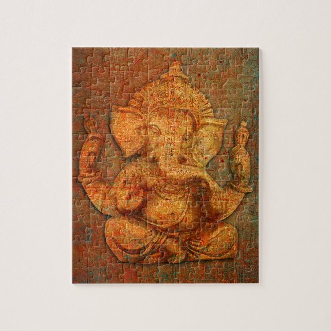 Ganesh On A Distress Stone Background Jigsaw Puzzle (Vertical)
