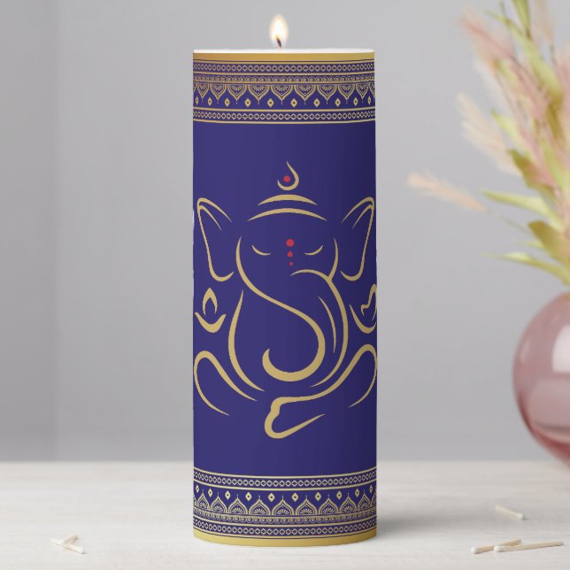 Ganesh  pillar candle (In Situ)