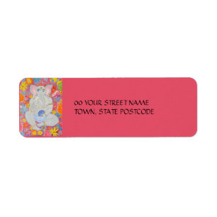 Ganesh pink Return Address Label