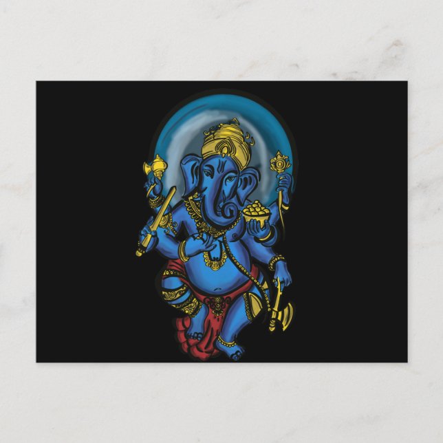 Ganesh Prosperity Postcard (Front)