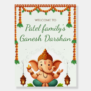 Ganesh puja signs Ganesh darshan welcome signs