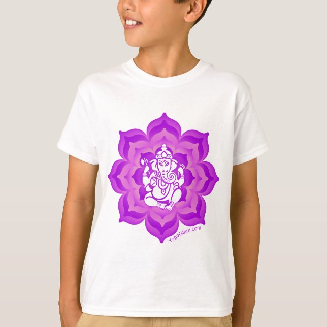 Ganesh purple design T-Shirt (Front)