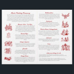 Ganesh Red Hindu Wedding Ceremony Folded Program<br><div class="desc">This wedding ceremony program details the important steps of a hindu wedding to explain this to guests who may be unfamiliar or to help them follow along with the sacred rituals of this wonderful day. All of the colors can be edited in the design tool, and the text can be...</div>