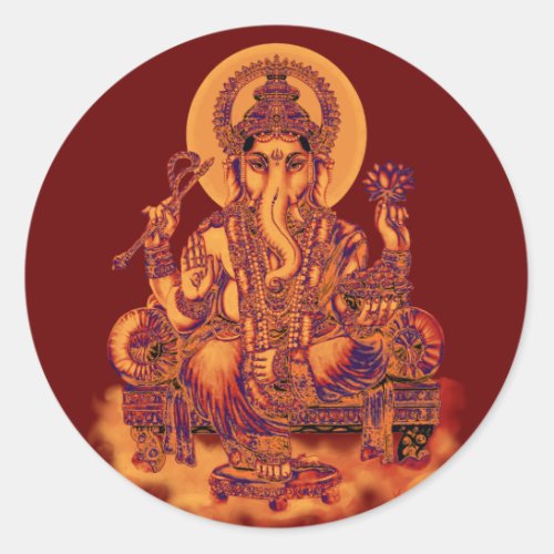 Ganesh _ Remover of Obstacles Classic Round Sticker