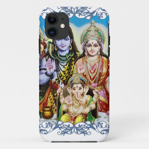 Ganesh Shiva and Parvati Lord Ganesha Durga iPhone 11 Case