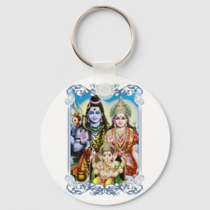 Ganesh, Shiva and Parvati, Lord Ganesha, Durga Keychain