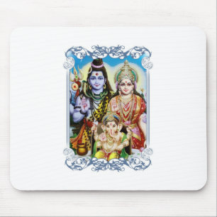 Ganesh, Shiva and Parvati, Lord Ganesha, Durga Mouse Pad