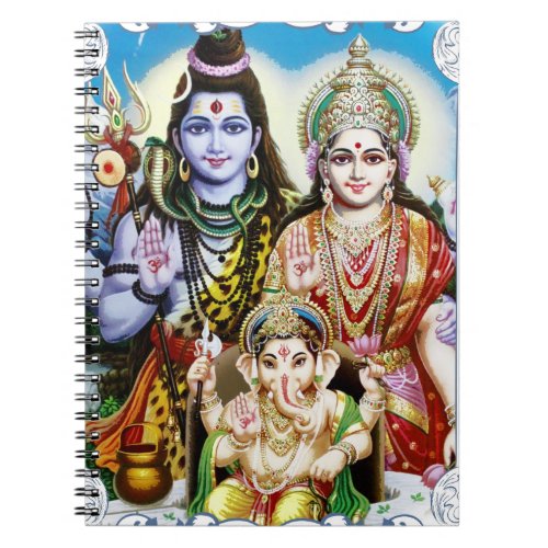 Ganesh Shiva and Parvati Lord Ganesha Durga Notebook