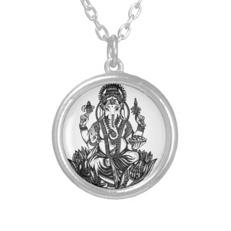Ganesh Silver Plated Necklace