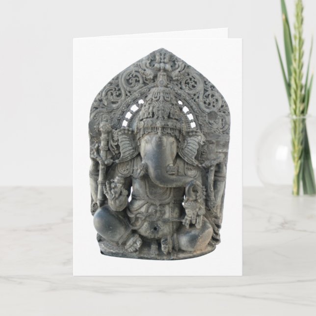 Ganesh Statue Greeting Card (Front)