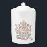 Ganesh Strength Teapot<br><div class="desc">Zen Ganesh Strength, hindu god, yoga</div>