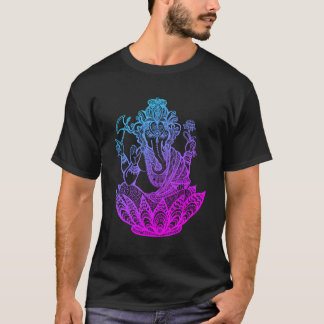 Ganesh Symbol Yoga Hindu Men Women Elephant Medita T-Shirt