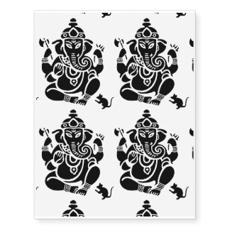 "Ganesh Temporary Tattoos" Temporary Tattoos