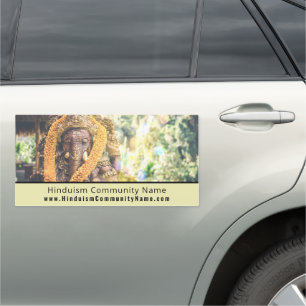 Ganesh the Hindu God, Hinduism, Religious Car Magnet