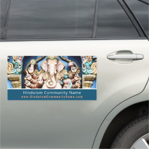 Ganesh the Hindu God, Hinduism, Religious Car Magnet