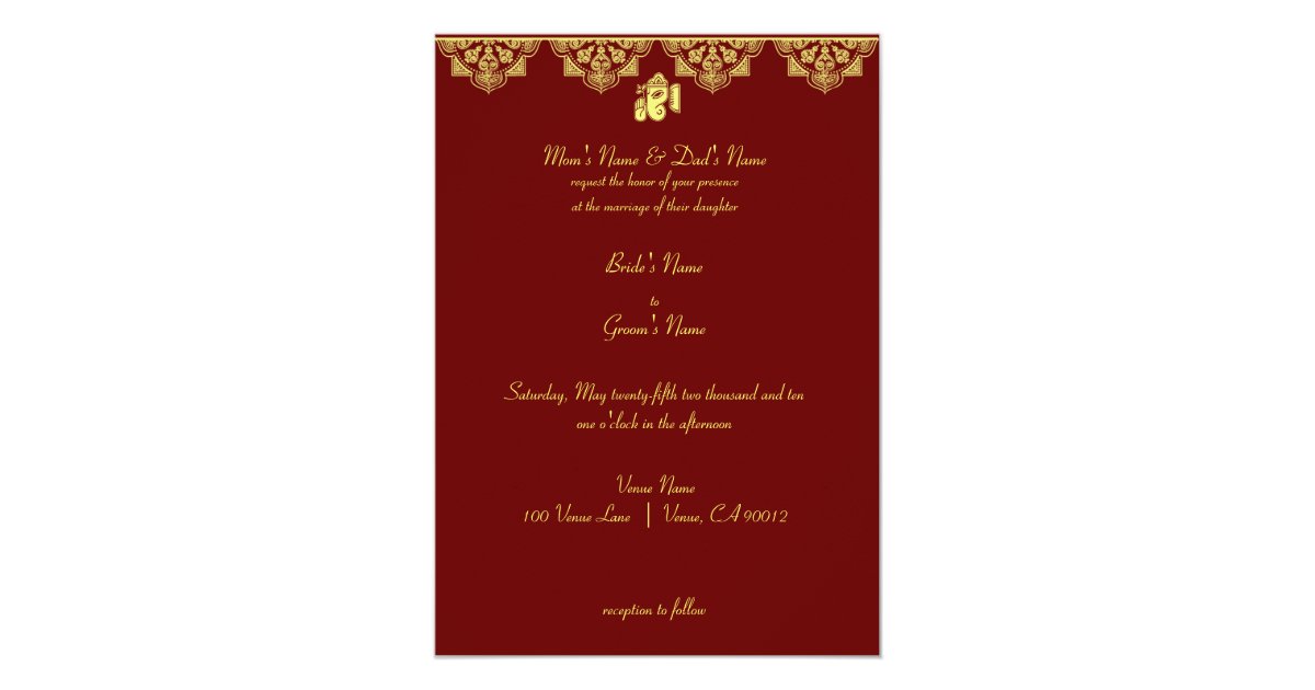 shower baby gifts 3 Zazzle.com  Wedding Ganesh Invitation