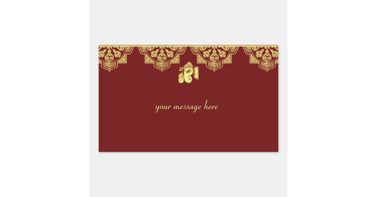 Ganesh Wedding Stickers Zazzle