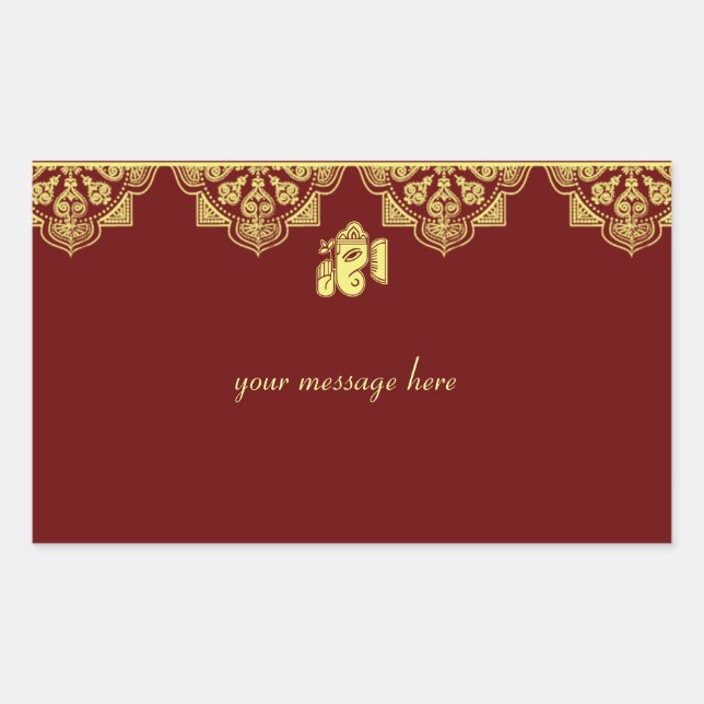 Ganesh Wedding Stickers (Front)