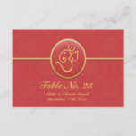 Ganesh Wedding Table Number Flat Card<br><div class="desc">This Table Number Card is the matching set of the Ganesh/Indian wedding invitations. All you have to do is change the texts on the card. You can make the texts bigger or smaller by clicking on "Customize it". ((( Here is the whole matching set ))) ((( for your convenience )))...</div>