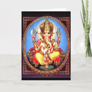 Ganesha (गणेश) Indian Elephant Card