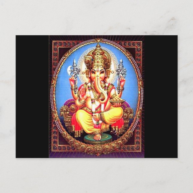 Ganesha (गणेश) Indian Elephant Postcard (Front)