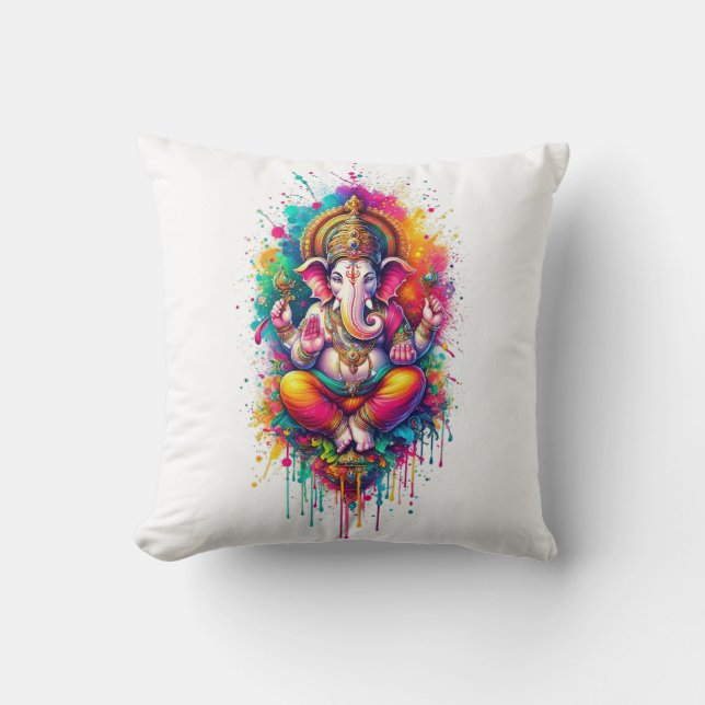 Ganesha 2 16x16 throw pillow (Front)