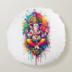 Ganesha 2 round pillow