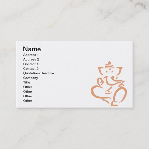 Customizable Ganesha Business Card
