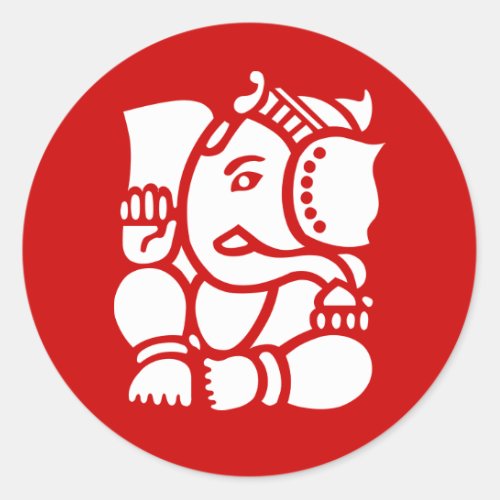 Ganesha Classic Round Sticker