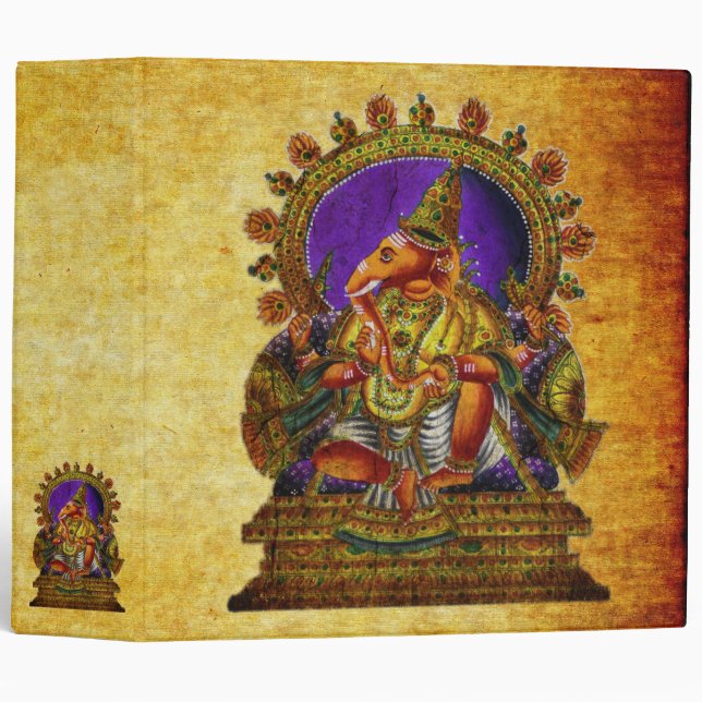 Ganesha Deva antique 3 Ring Binder (Front/Spine)