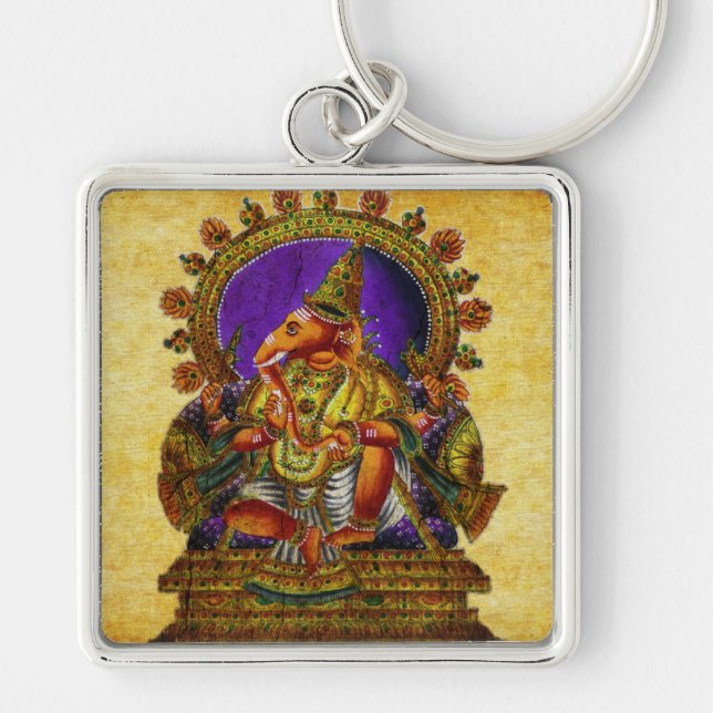 Ganesha Deva antique Keychain (Front)
