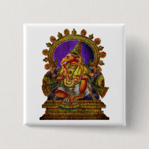 Ganesha Deva antique make your own background Button