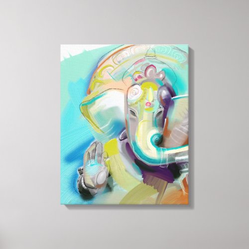 Ganesha _ elephant buddha _ art print on canvas