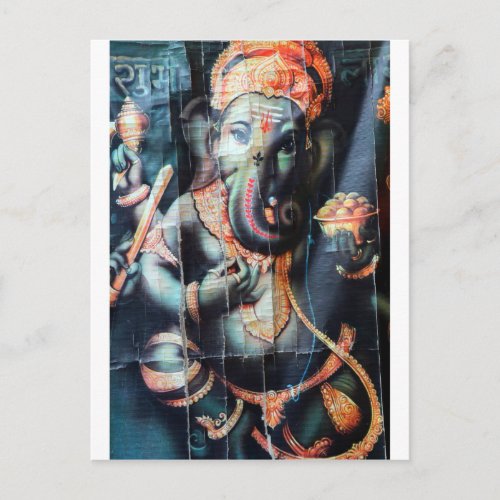 Ganesha elephant Hindu Success God Postcard