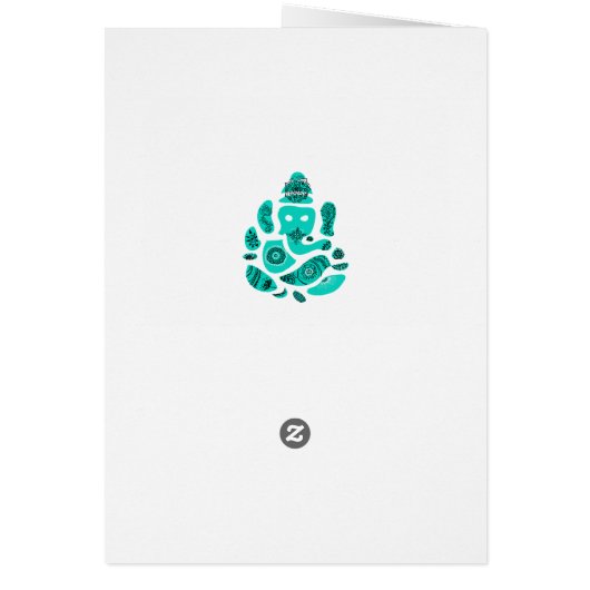 Ganesha Elepnat God Greeting Card (Back)