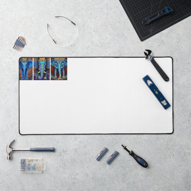 Ganesha, ganesh, ganapati remover of obstacles #4 desk mat (Workstation)