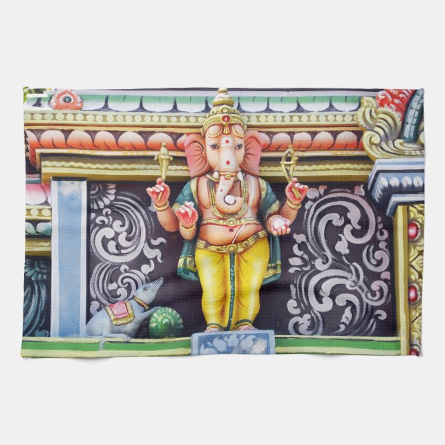 Ganesha God Statue Kitchen Towel (Horizontal)