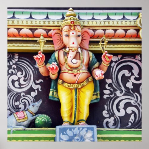 Ganesha God Statue Poster