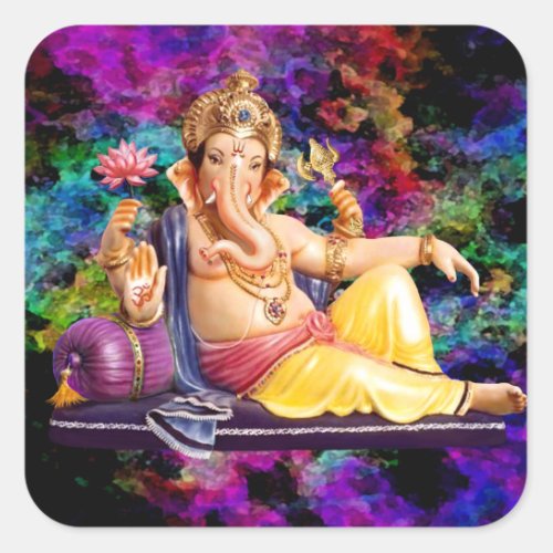 Ganesha Greeting Cards Stickers Postcards Square Sticker