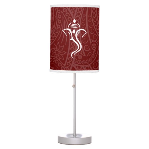 Ganesha  Henna Swirl Pattern Table Lamp