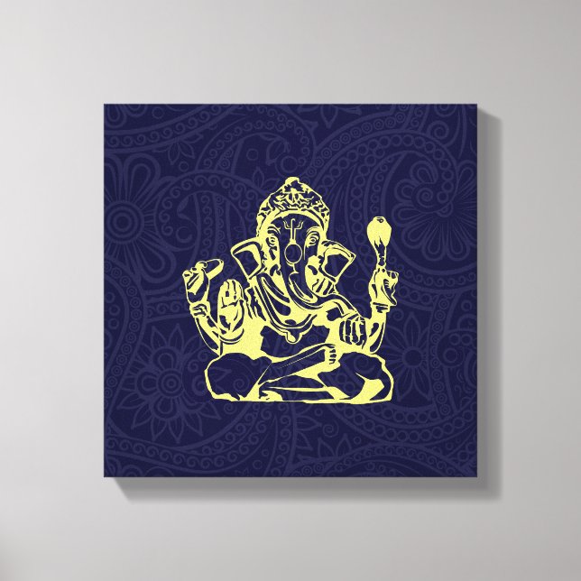 Ganesha Hindu Deity Canvas Wall Art (Front)